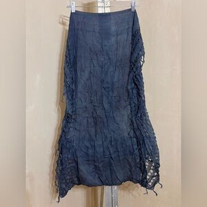 BDG infinity tassel slate blue light weight scarf